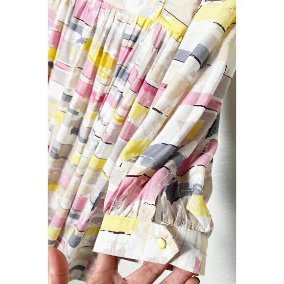 Moon River x Anthropologie Women's Babydoll Dress Balloon Sleeves Square Neck L - Picture 6 of 11